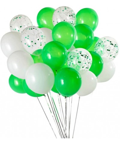 12 Inch Green and White Confetti Balloons Latex Party Balloon Decorations-Pack of 50 - Green and White - CJ190I2L9HY $7.36 Ba...