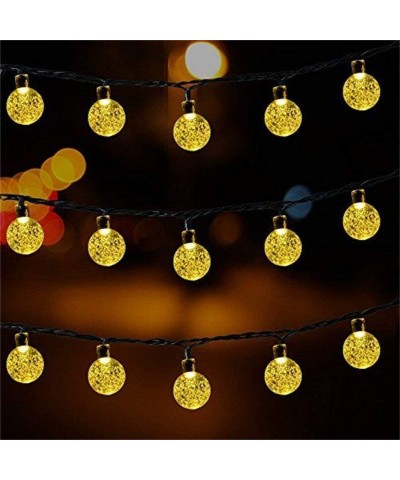 Solar Globe String Lights 2 Pack 30 LED 19.8ft Outdoor Crystal Ball Christmas Decoration Light Waterproof Solar Patio Lights ...