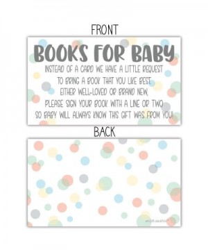 50 Sweet Dot Books for Baby Shower Request Cards - Invitation Inserts - Gender Neutral Baby Shower - CG18EGR9IQ7 $7.84 Invita...