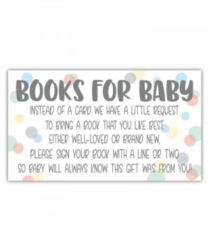50 Sweet Dot Books for Baby Shower Request Cards - Invitation Inserts - Gender Neutral Baby Shower - CG18EGR9IQ7 $7.84 Invita...