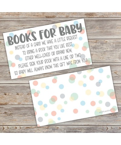 50 Sweet Dot Books for Baby Shower Request Cards - Invitation Inserts - Gender Neutral Baby Shower - CG18EGR9IQ7 $7.84 Invita...