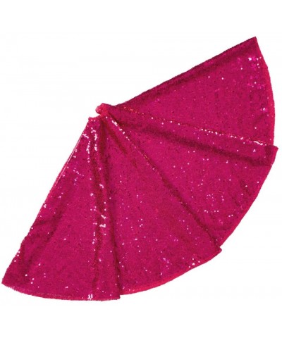 Sequin Christmas Tree Skirt 36Inch Hot Pink Tree Skirt Ornaments Decoration Tree Skirt Dress Used Party Fuchsia Tree Skirt Wh...