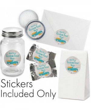 Personalized Autumn Fall Festival Party Favor Labels - 40 Stickers (Blue) - Blue - C619G6L63Y5 $10.47 Favors