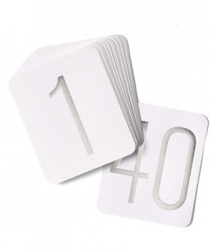 23862 Silver Foil Table Numbers- 6-Inch - Silver - C1111QIJOJZ $16.31 Place Cards & Place Card Holders