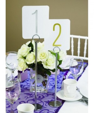 23862 Silver Foil Table Numbers- 6-Inch - Silver - C1111QIJOJZ $16.31 Place Cards & Place Card Holders