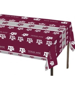 Texas A And M University Theme Plastic Tablecloth- Aggies - C511CV3ICD3 $4.93 Tablecovers