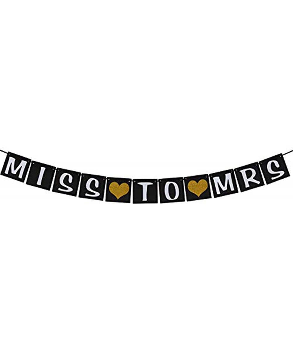 Miss to Mrs Sign Bunting Banner for Bachelorette Party Decorations Bridal Shower Engagement Wedding Gold Favors Party Decor S...