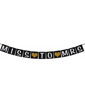 Miss to Mrs Sign Bunting Banner for Bachelorette Party Decorations Bridal Shower Engagement Wedding Gold Favors Party Decor S...