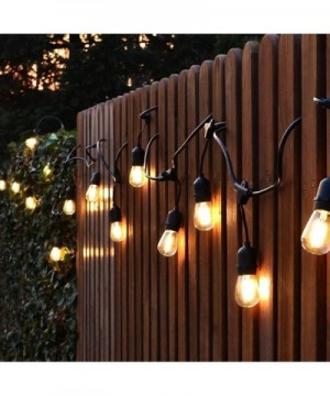 Waterproof Outdoor String Lights - Motent 12Ft Commercial Grade Patio Lights Heavy Duty Light String Hanging Lights Fixture w...