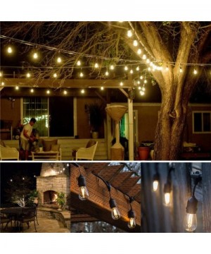 Waterproof Outdoor String Lights - Motent 12Ft Commercial Grade Patio Lights Heavy Duty Light String Hanging Lights Fixture w...