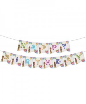 Hawaii Aloha Happy Birthday Banner Bunting Garland Luau Tiki Tropical Birthday Pool Beach Party Decorations Supplies - CT18W6...