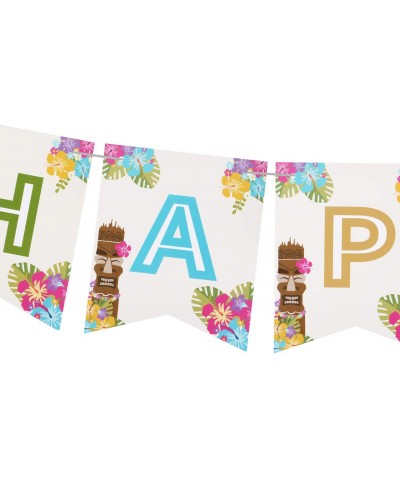 Hawaii Aloha Happy Birthday Banner Bunting Garland Luau Tiki Tropical Birthday Pool Beach Party Decorations Supplies - CT18W6...