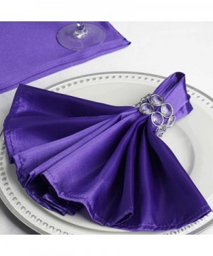 50 pcs 20-Inch Purple Satin Dinner Napkins - for Wedding Party Reception Events Restaurant Kitchen Home - Purple - CE18QSQYZX...