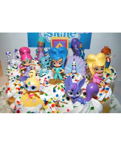 Nickelodeon Deluxe Mini Cake Toppers Cupcake Decorations Set of 17 with Figures and Genie Gems Including Princess Shamira- Le...