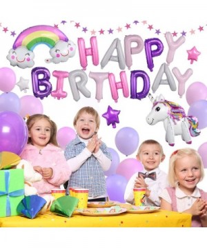 Unicorn Balloons for Birthday- 35 Pcs Birthday Decorations for Girls- Unicorn Party Decoration for Girl Birthday- Happy Birth...