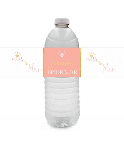 Personalized Bridal Shower Water Bottle Labels - 12 Stickers (Blush) - Blush - CE19DKI2695 $7.95 Favors