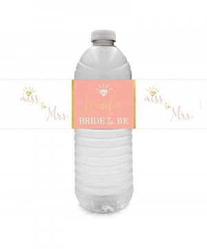 Personalized Bridal Shower Water Bottle Labels - 12 Stickers (Blush) - Blush - CE19DKI2695 $7.95 Favors