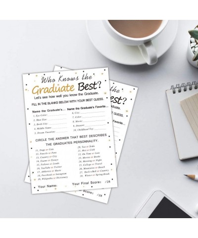 Graduation Party Game Cards - Who Knows The Graduate Best (30-Pack)- Graduation Party Collection Grad Celebration Party Suppl...