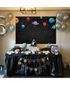 Outer Space Starry Sky Backdrop for Boy Kids Universe Planet Galaxy Birthday Baby Shower Party Cake Table Decoration Banner R...