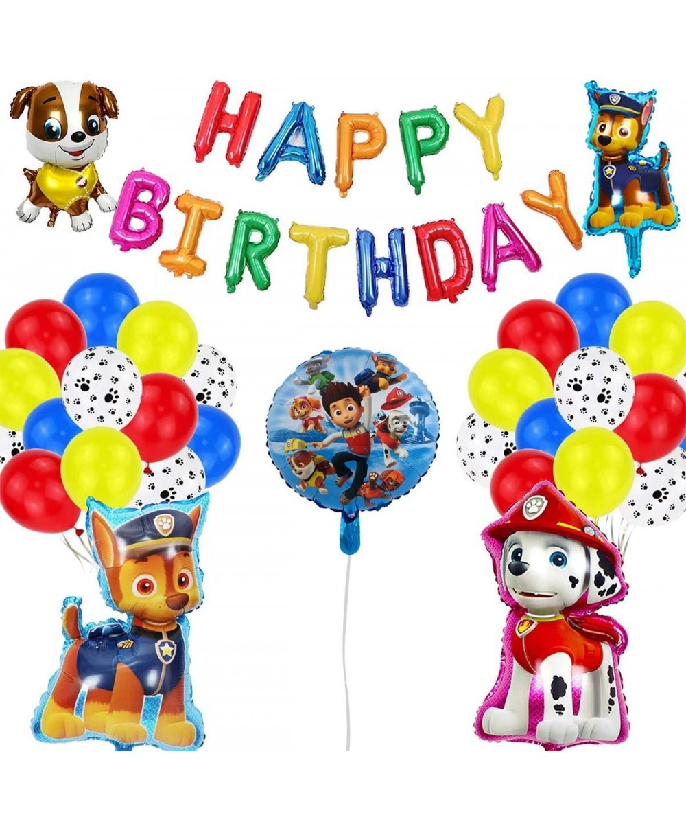Paw Dog Patrol Party Supplies for Kids- 46 Pcs Party Favors -Puppy Theme Party Supplies Paw Dog Balloons with Free Air Pump a...