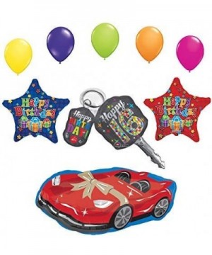 Sweet 16 Birthday Party Supplies Balloon Bouquet Car Keys and Sports Car Decorations - CB18QIXRE8T $12.77 Balloons