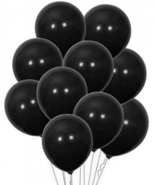 100 Pieces Black Latex Party Balloons 12 Inches - Black - CV197ZKZSSZ $8.94 Balloons