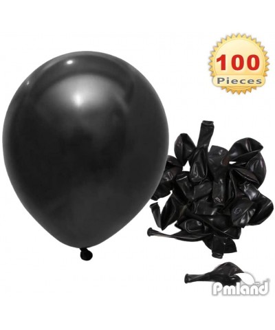 100 Pieces Black Latex Party Balloons 12 Inches - Black - CV197ZKZSSZ $8.94 Balloons