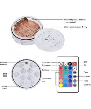 LED Light 3aaa Battery-Operated 7 cm RGB Multicoloured Waterproof LED Lights Coaster with Remote Control for Smoking Shisha H...