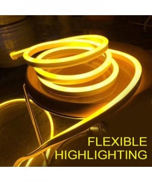 LED Neon Strip Light IP65 Waterproof LED Rope Light for Indoor & Outdoor Decoration- Upgraded Silicone Strip Light - Yellow 2...