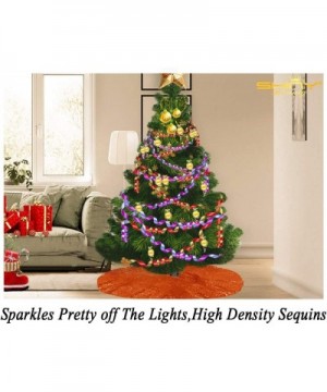 Christmas Tree Skirt Orange Tree Skirt Tree Skirt 30 Inch Christmas Decoration Y1107 - Orange - CB18L8IAGE2 $17.63 Tree Skirts