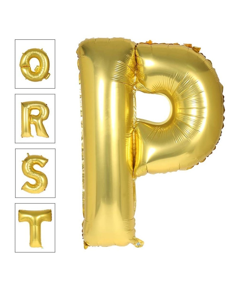 40 Inch Jumbo Gold Alphabet P Balloon Giant Prom Balloons Helium Foil Mylar Huge Letter Balloons A to Z for Birthday Party De...