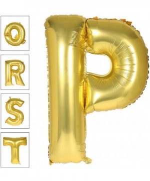 40 Inch Jumbo Gold Alphabet P Balloon Giant Prom Balloons Helium Foil Mylar Huge Letter Balloons A to Z for Birthday Party De...