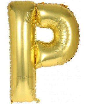 40 Inch Jumbo Gold Alphabet P Balloon Giant Prom Balloons Helium Foil Mylar Huge Letter Balloons A to Z for Birthday Party De...