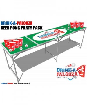 Beer Pong Party Pack 12 hard plastic Party Cups + 6 pack of Beer Pong Balls - beer glasses party supplies for adults Fun Drin...