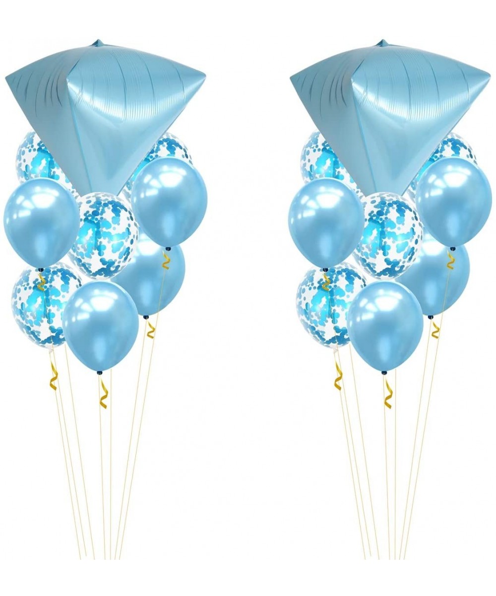 17" Metallic Diamond Balloons 2pcs 12" Confetti Balloons 10pcs 12" Pearl Latex Balloons 20pcs Ribbon 6 Roll Balloon Kit for B...