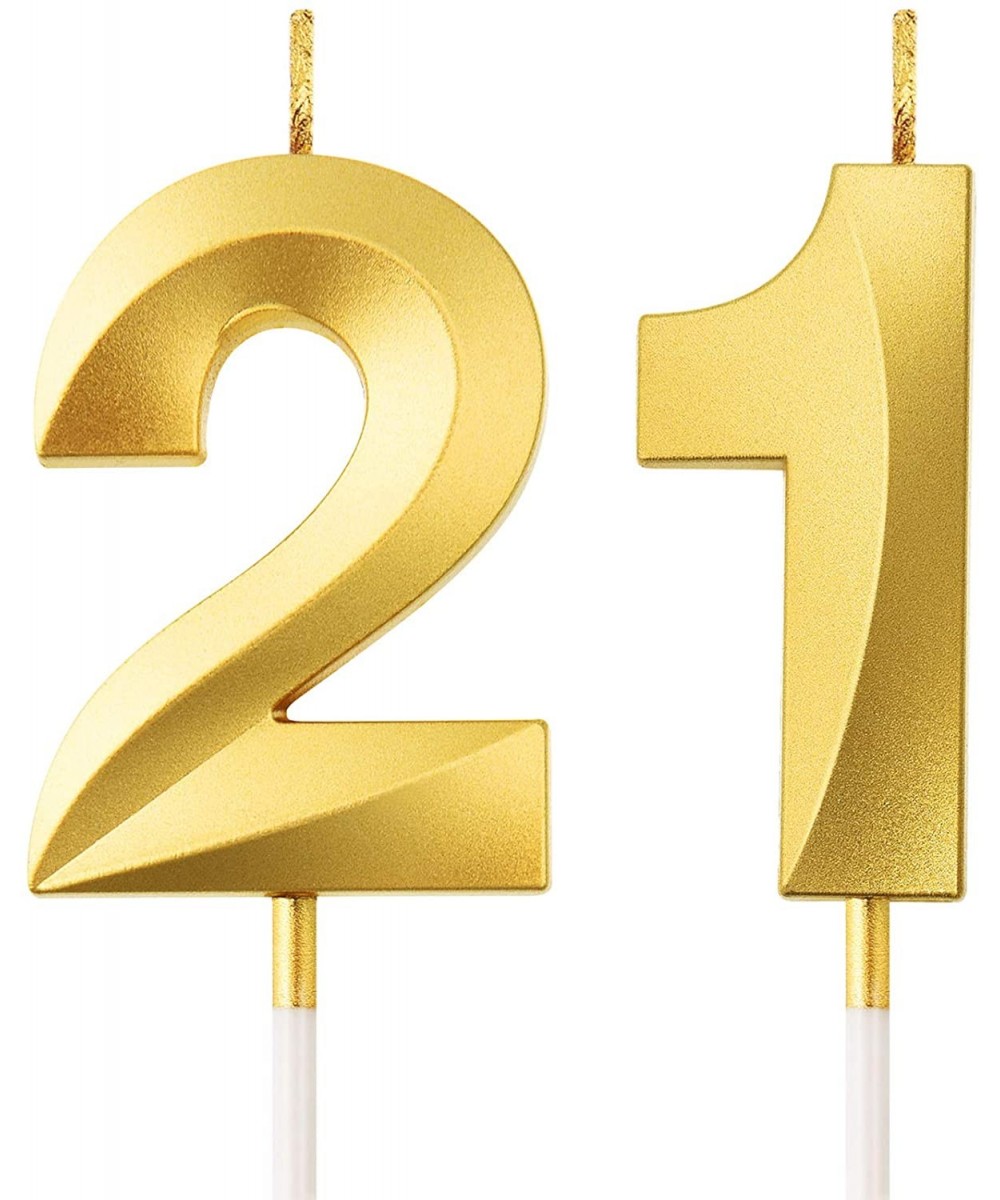 21st Birthday Candles Cake Numeral Candles Happy Birthday Cake Topper Decoration for Birthday Party Wedding Anniversary Celeb...