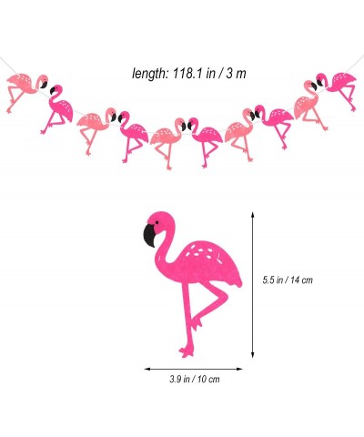 Pink Flamingo Banner Hawaiian Tropical Party Garland Party Decoration Flamingo Party Supplies for Beach Summer Tropical Party...
