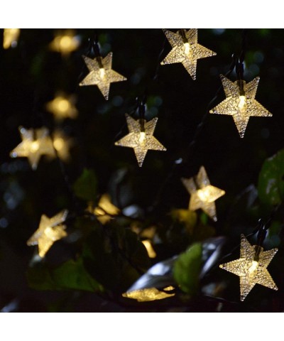 Solar String Lights Outdoor- Solar Powered Star String Lights- 30ft 50LED Waterproof Christmas Solar String Lights for Garden...