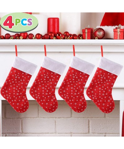Pack of 4 15" Felt Christmas Stockings for Christmas Decorations - CR18KLUNO6Q $7.91 Stockings & Holders