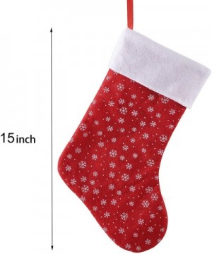 Pack of 4 15" Felt Christmas Stockings for Christmas Decorations - CR18KLUNO6Q $7.91 Stockings & Holders