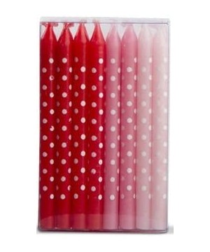 Red and Pink Birthday Candles (Dots) - Dots - CD189ZN8ODT $6.74 Birthday Candles