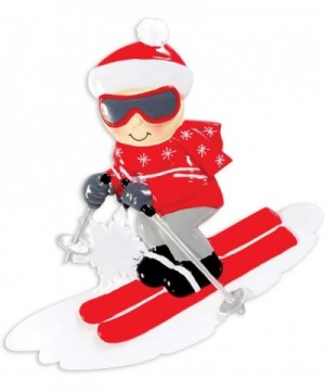 Personalized Snow Skier Christmas Tree Ornament 2020 - Athlete Winter Outfit Flake Alpine Downhill Sport Active Olympic Paral...