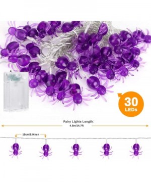 Halloween Spider String Lights- 4.5M 30LED Waterproof Fairy Lights with 2 Lighting Modes Battery Operated Decorative String L...