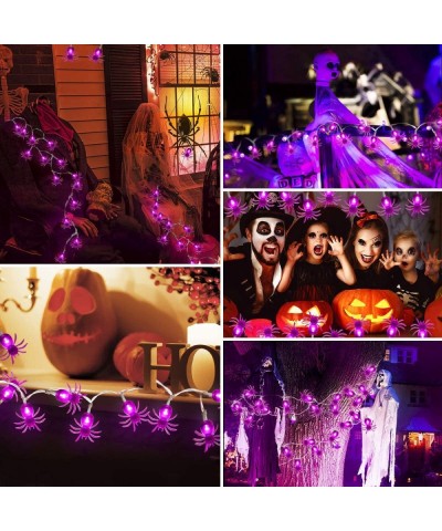 Halloween Spider String Lights- 4.5M 30LED Waterproof Fairy Lights with 2 Lighting Modes Battery Operated Decorative String L...