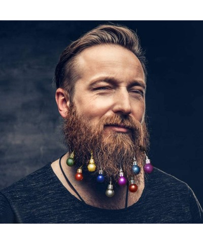 36 Pcs Colorful Christmas Jingle Bells Santa Claus Beard Clip- Beard Ornaments Facial Hair Baubles Decorations for Men(Medium...