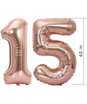 40 Inches Rose Gold Jumbo Digital Number Balloon Huge Giant Balloon Foil Mylar Balloons for Birthday Party Wedding Bridal Sho...