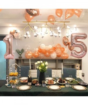 40 Inches Rose Gold Jumbo Digital Number Balloon Huge Giant Balloon Foil Mylar Balloons for Birthday Party Wedding Bridal Sho...