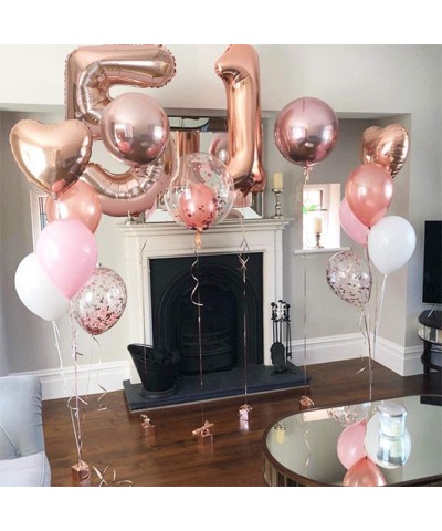 40 Inches Rose Gold Jumbo Digital Number Balloon Huge Giant Balloon Foil Mylar Balloons for Birthday Party Wedding Bridal Sho...