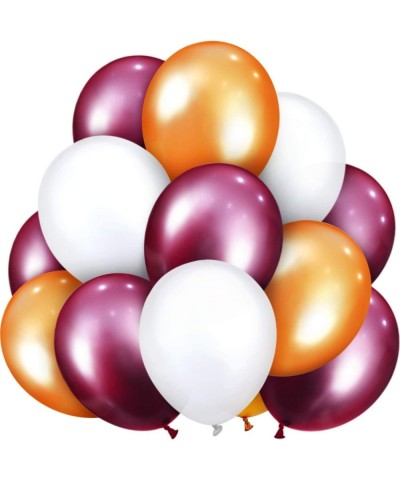 100 Pieces 13 inch Latex Balloons Colorful Round Balloons for Wedding Birthday Festival Party Decoration (White- Wine Red- Or...