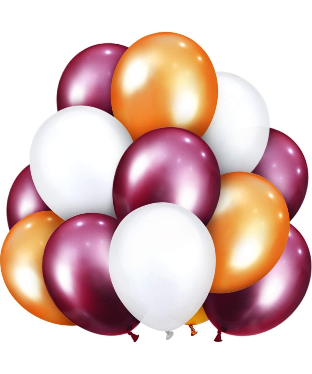 100 Pieces 13 inch Latex Balloons Colorful Round Balloons for Wedding Birthday Festival Party Decoration (White- Wine Red- Or...